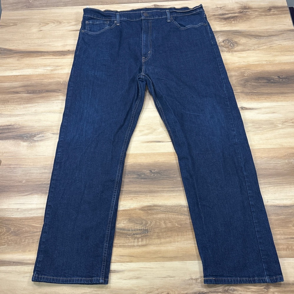 Levi 505 Jeans Mens 40x30 Heritage Cotton Blend Regular‎ Fit Dark Wash Blue